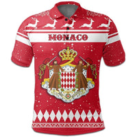 Christmas Monaco Polo Shirt Coat Of Arms RLT6 - Wonder Print Shop