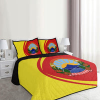 North Macedonia Flag Coat Of Arms Quilt Bed Set Circle RLT7 - Wonder Print Shop