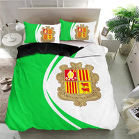 Andorra Flag Coat Of Arms Bedding Set Circle RLT8 - Wonder Print Shop