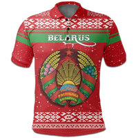 Christmas Belarus Polo Shirt Coat Of Arms RLT6 - Wonder Print Shop
