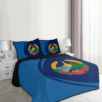 Laos Flag Coat Of Arms Quilt Bed Set Circle RLT8 - Wonder Print Shop