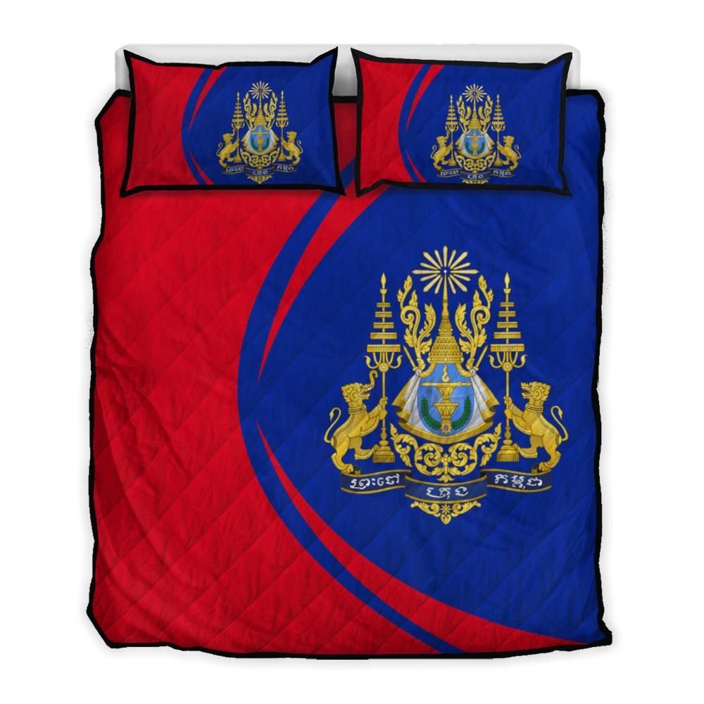 cambodia-flag-coat-of-arms-quilt-bed-set-circle