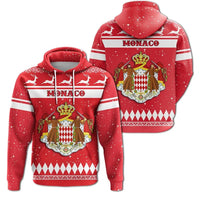 Christmas Monaco Hoodie Coat Of Arms RLT6 - Wonder Print Shop