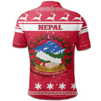 Christmas Nepal Polo Shirt Coat Of Arms RLT7 - Wonder Print Shop