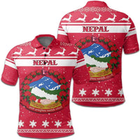 Christmas Nepal Polo Shirt Coat Of Arms RLT7 - Wonder Print Shop