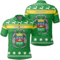 Christmas Guiana Polo Shirt Coat Of Arms RLT8 - Wonder Print Shop