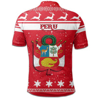 Christmas Peru Polo Shirt Coat Of Arms RLT7 - Wonder Print Shop