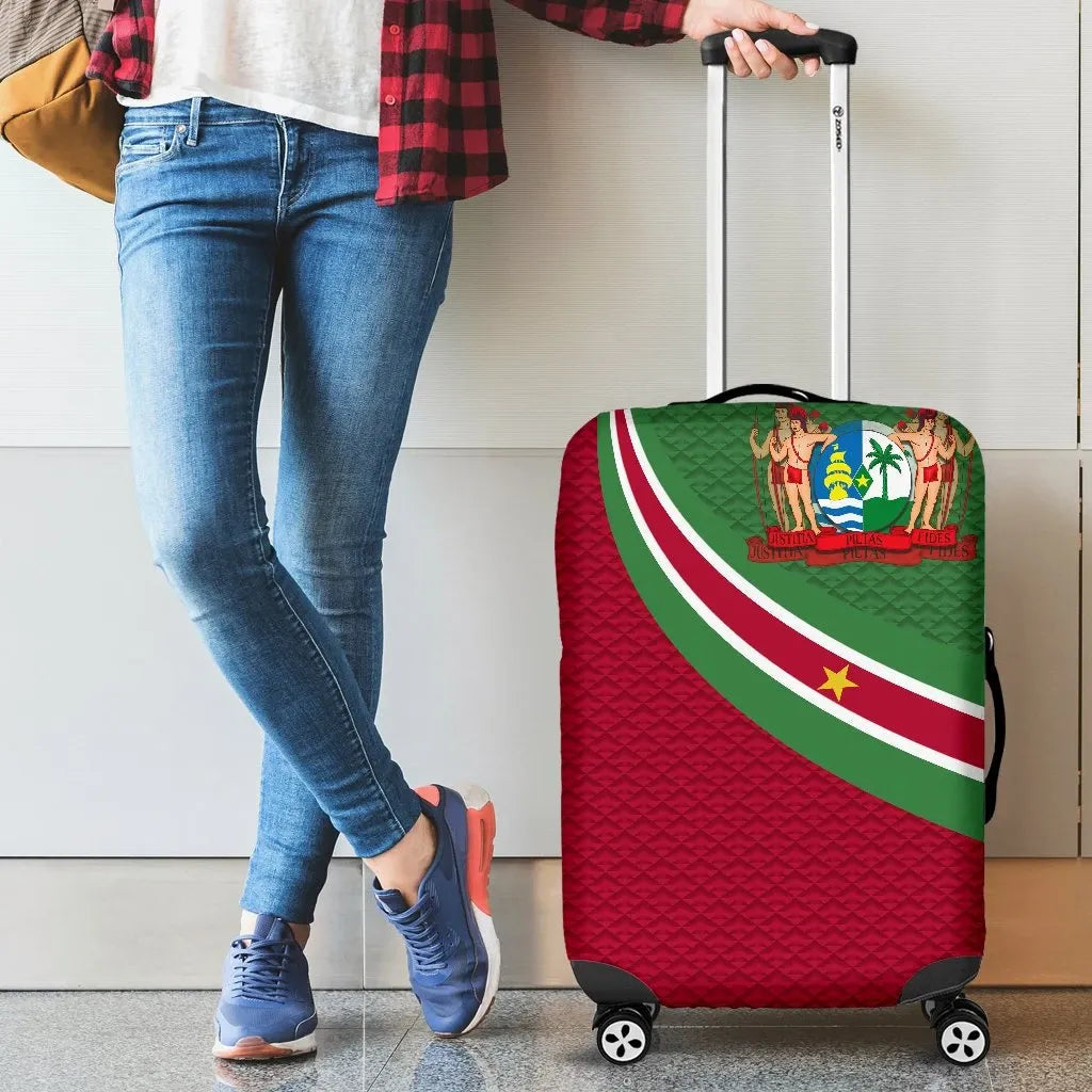 suriname-luggage-covers-suriname-coat-of-arms-and-flag-color