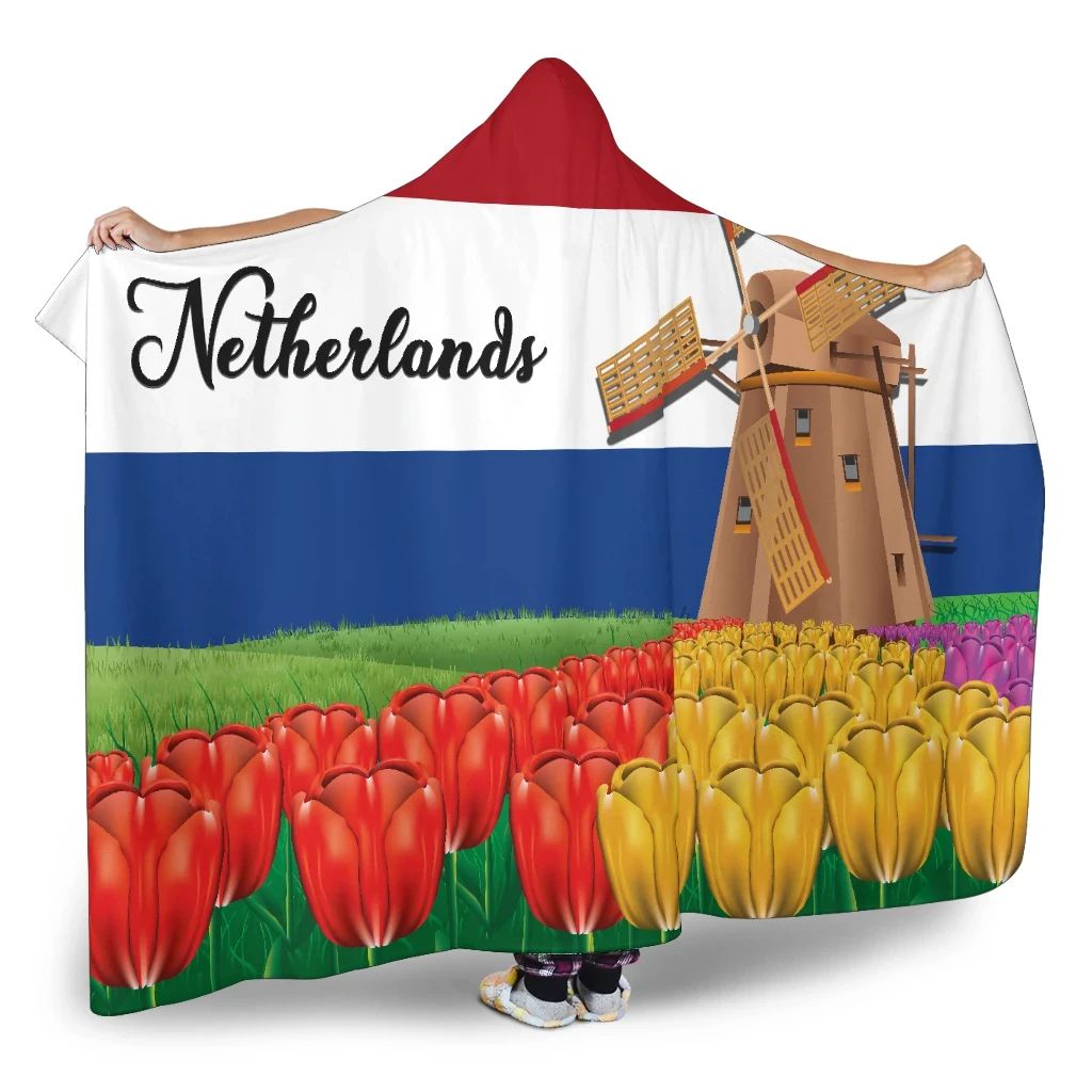 netherlands-windmill-and-tulips-hooded-blanket