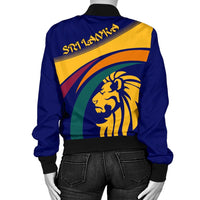 Wonder Print Shop Sri Lanka Lion Coat Of Arms Women's Bomber Jacket RLT7 - Wonder Print Shop