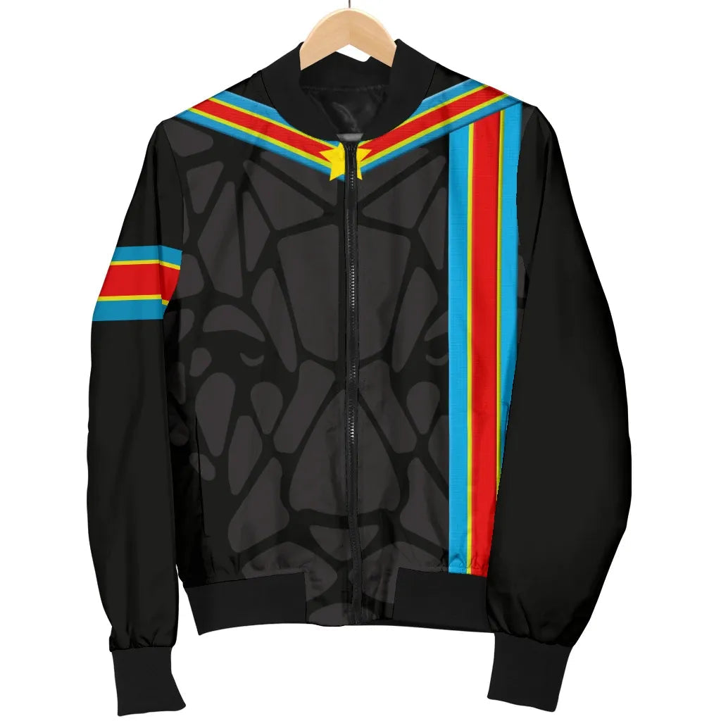 Wonder Print Shop Africa Bomber Jackets - Congo Flag Color Unisex RLT13 - Wonder Print Shop
