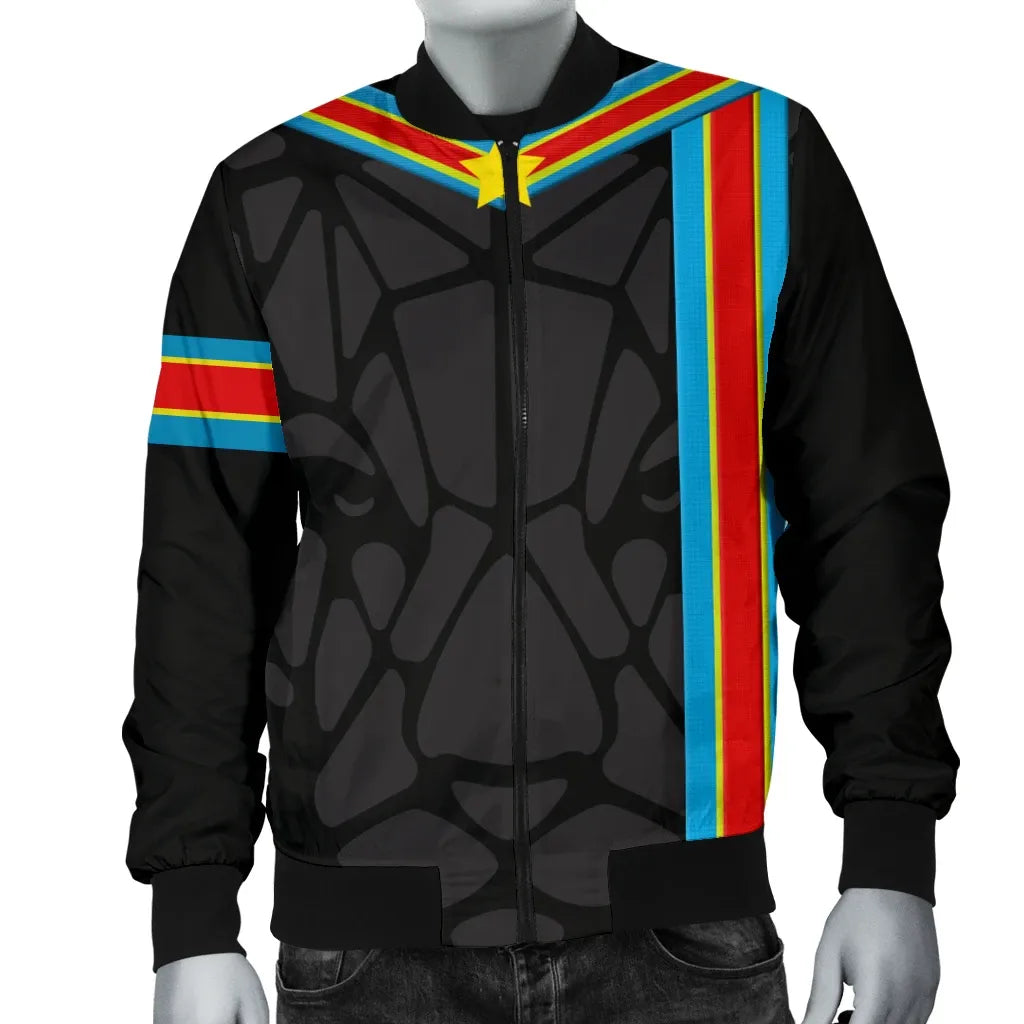 Wonder Print Shop Africa Bomber Jackets - Congo Flag Color Unisex RLT13 - Wonder Print Shop
