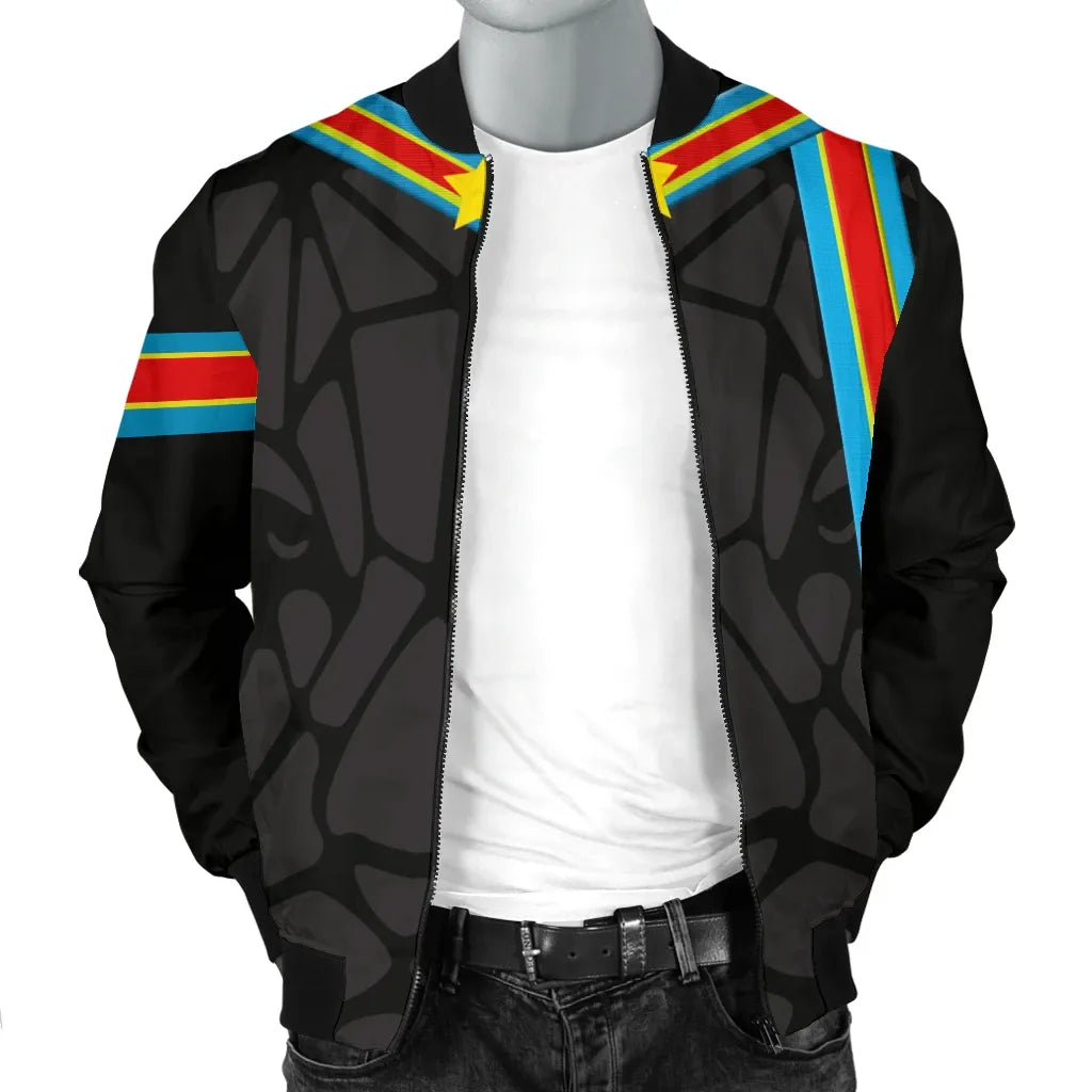 Wonder Print Shop Africa Bomber Jackets - Congo Flag Color Unisex RLT13 - Wonder Print Shop