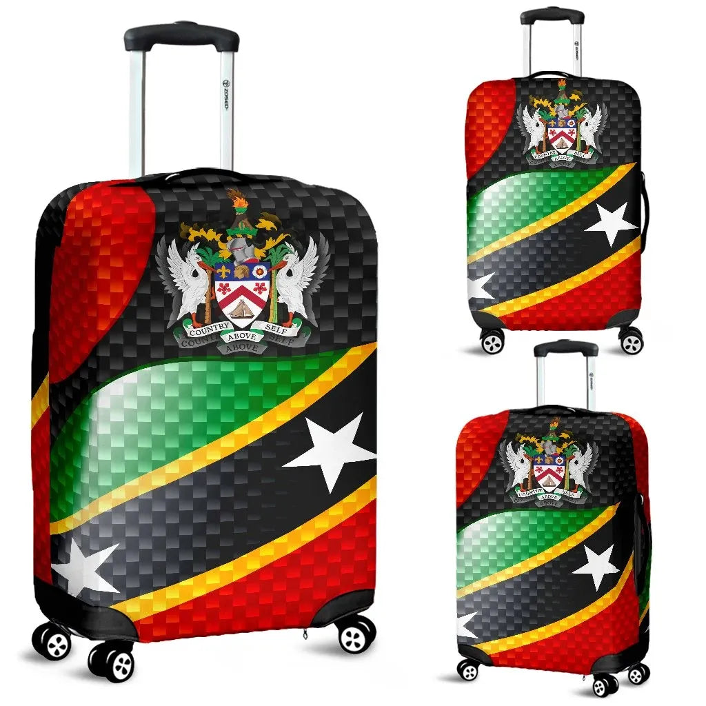 Saint Kitts and Nevis luggagecover Saint Kitts and Nevis Flag Ver 01 RLT6 - Wonder Print Shop