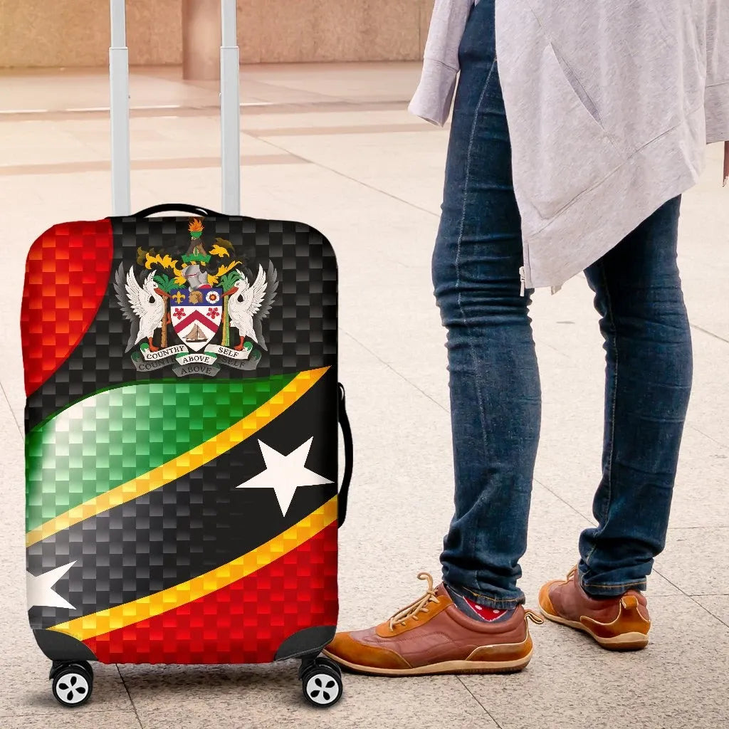 Saint Kitts and Nevis luggagecover Saint Kitts and Nevis Flag Ver 01 RLT6 - Wonder Print Shop
