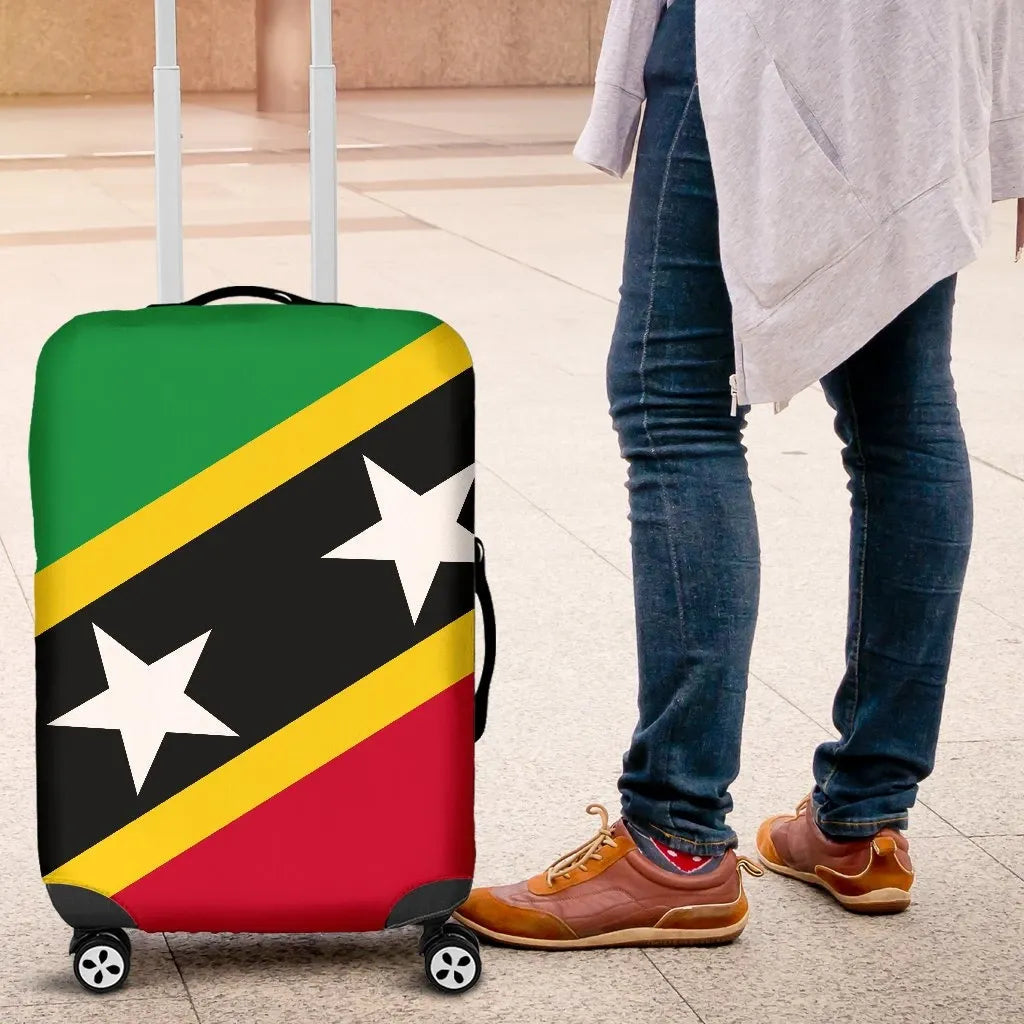 Saint Kitts and Nevis luggagecover Saint Kitts and Nevis Flag Style RLT6 - Wonder Print Shop