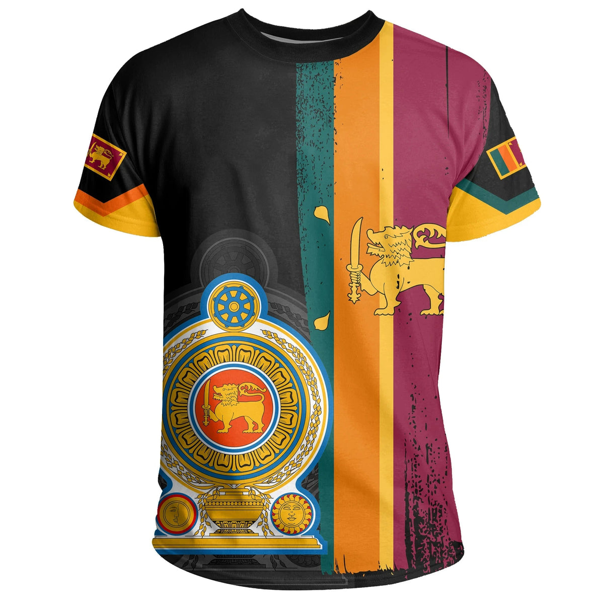 Sri Lanka Coat Of Arm Flag T Shirt RLT7 - Wonder Print Shop