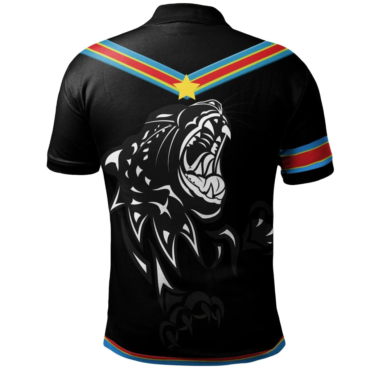 Africa Polo Shirt Democratic Republic of the Congo Flag Color RLT13 - Wonder Print Shop