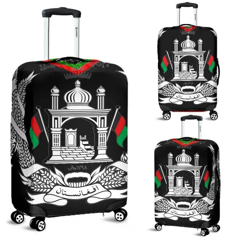Wonder Print Shop Luggage Covers - Afghanistan Coat Of Arm and Flag, LeoPard Patterns RLT8 - Wonder Print Shop