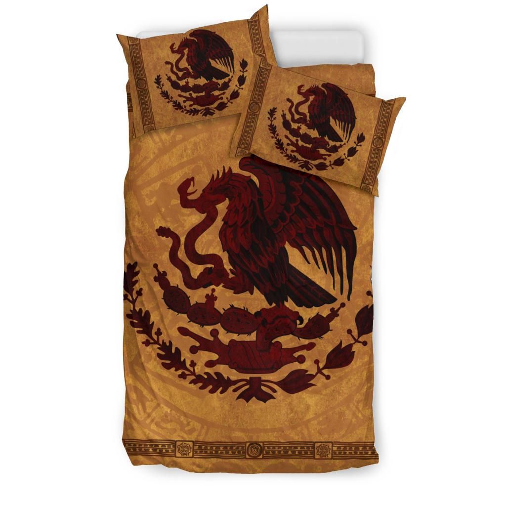 Mexico Bedding Set Maya Coat Of Arms Vintage RLT13 - Wonder Print Shop