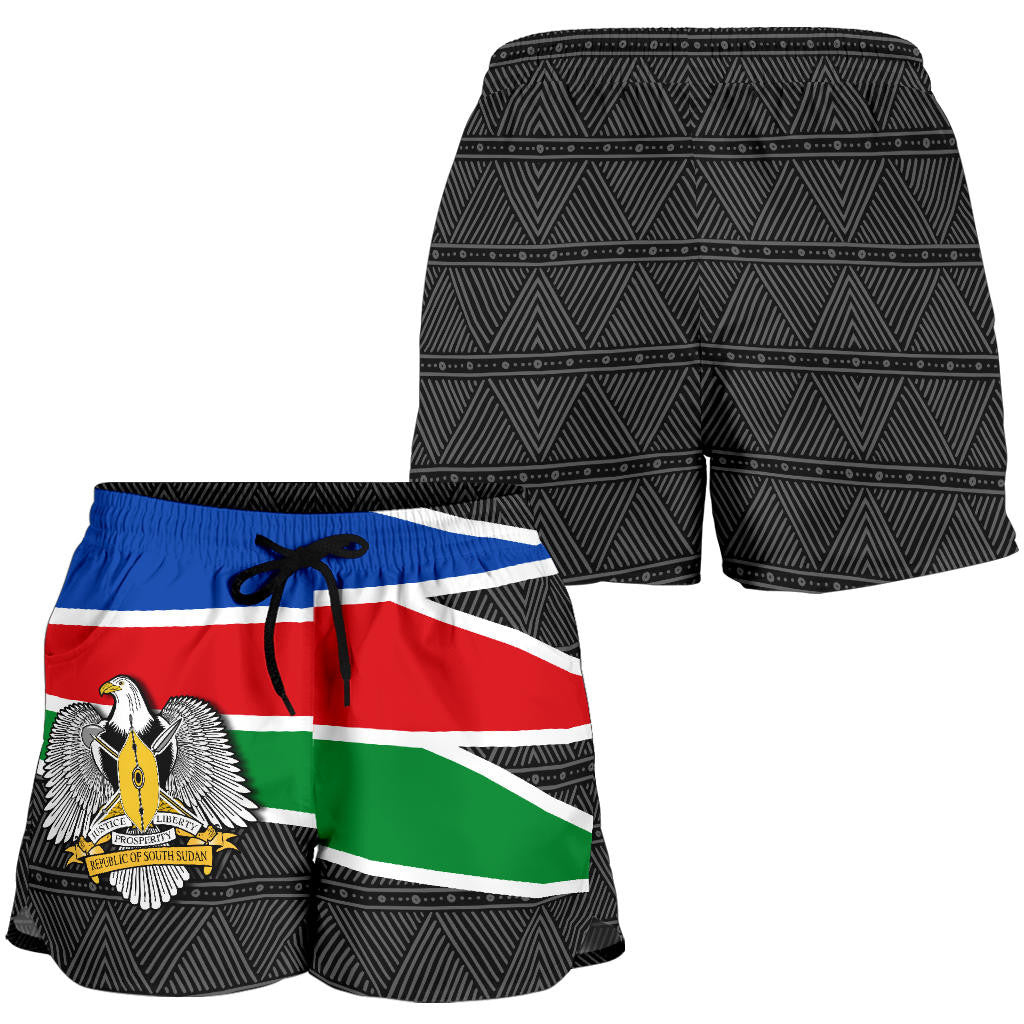south-sudan-all-over-print-womens-shorts-flag-coat-of-arms