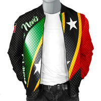 Saint Kitts and Nevis Men's Bomber Jacket Saint Kitts and Nevis Flag RLT6 - Wonder Print Shop
