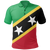 Saint Kitts and Nevis poloshirt Saint Kitts and Nevis Flag Style RLT6 - Wonder Print Shop