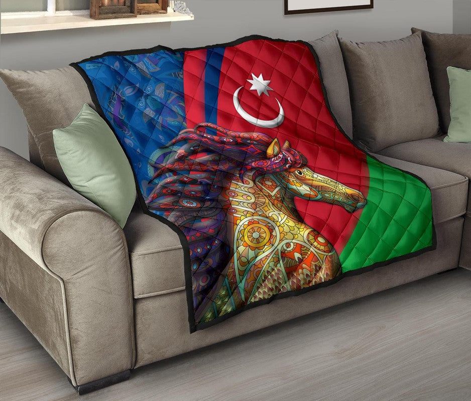 Azerbaijan Pride and Heritage Premium Quilt - Happy Independence Day RLT8 - Wonder Print Shop