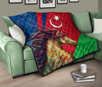 Azerbaijan Pride and Heritage Premium Quilt - Happy Independence Day RLT8 - Wonder Print Shop