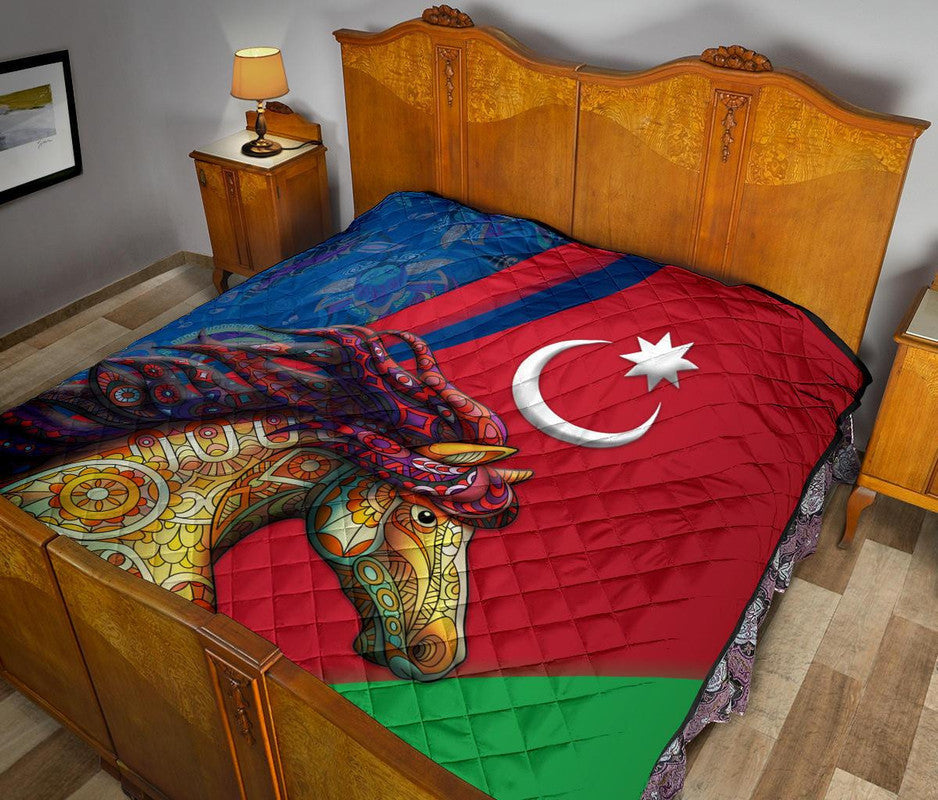 Azerbaijan Pride and Heritage Premium Quilt - Happy Independence Day RLT8 - Wonder Print Shop