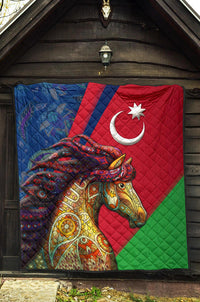 Azerbaijan Pride and Heritage Premium Quilt - Happy Independence Day RLT8 - Wonder Print Shop