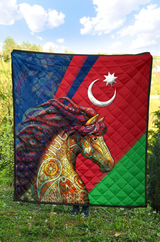 Azerbaijan Pride and Heritage Premium Quilt - Happy Independence Day RLT8 - Wonder Print Shop