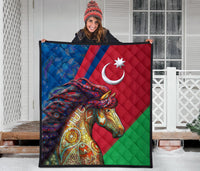Azerbaijan Pride and Heritage Premium Quilt - Happy Independence Day RLT8 - Wonder Print Shop