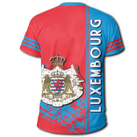 Luxembourg Coat Of Arms T Shirt Quarter Style RLT6 - Wonder Print Shop