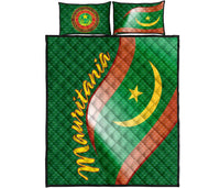 Mauritania Quilt Bed Set Mauritania Flag and Coat Of Arms RLT12 - Wonder Print Shop