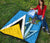 Saint Lucia Premium Quilt Flag With Coat Of Arms RLT6 - Wonder Print Shop