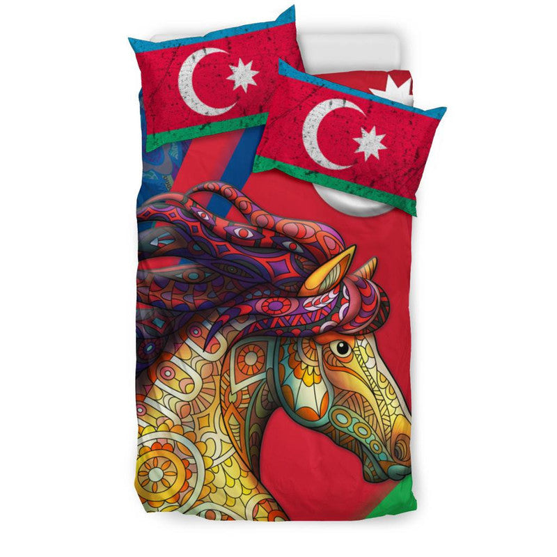 Azerbaijan Pride and Heritage Bedding Set - Happy Independence Day RLT8 - Wonder Print Shop