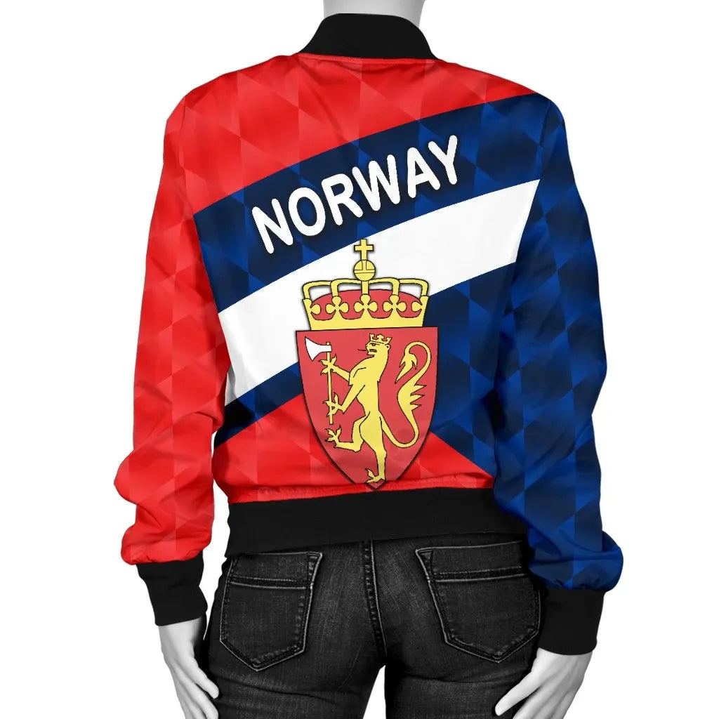 Norway Women Bomber Jacket Sporty Style RLT7 - Wonder Print Shop