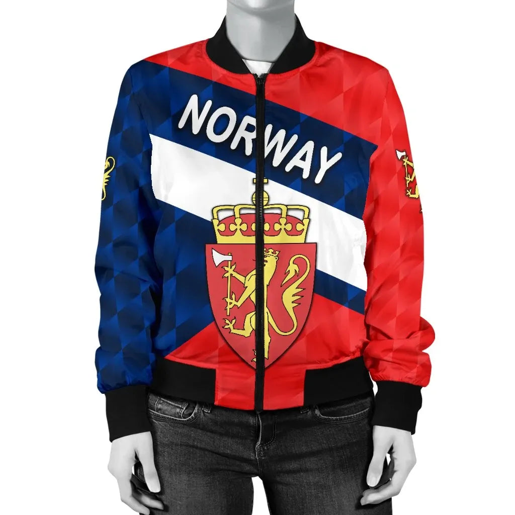 Norway Women Bomber Jacket Sporty Style RLT7 - Wonder Print Shop