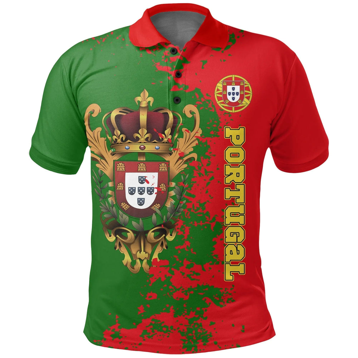 Portuguese Heraldry Portugal Polo Shirt RLT7 - Wonder Print Shop