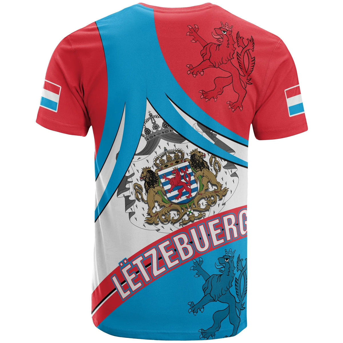 Luxembourg T Shirt Ltzebuerg Coat Of Arms RLT6 - Wonder Print Shop
