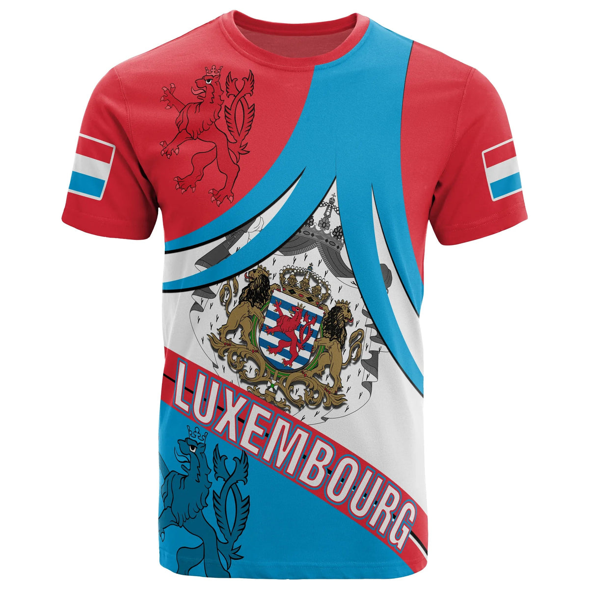 Luxembourg T Shirt Ltzebuerg Coat Of Arms RLT6 - Wonder Print Shop