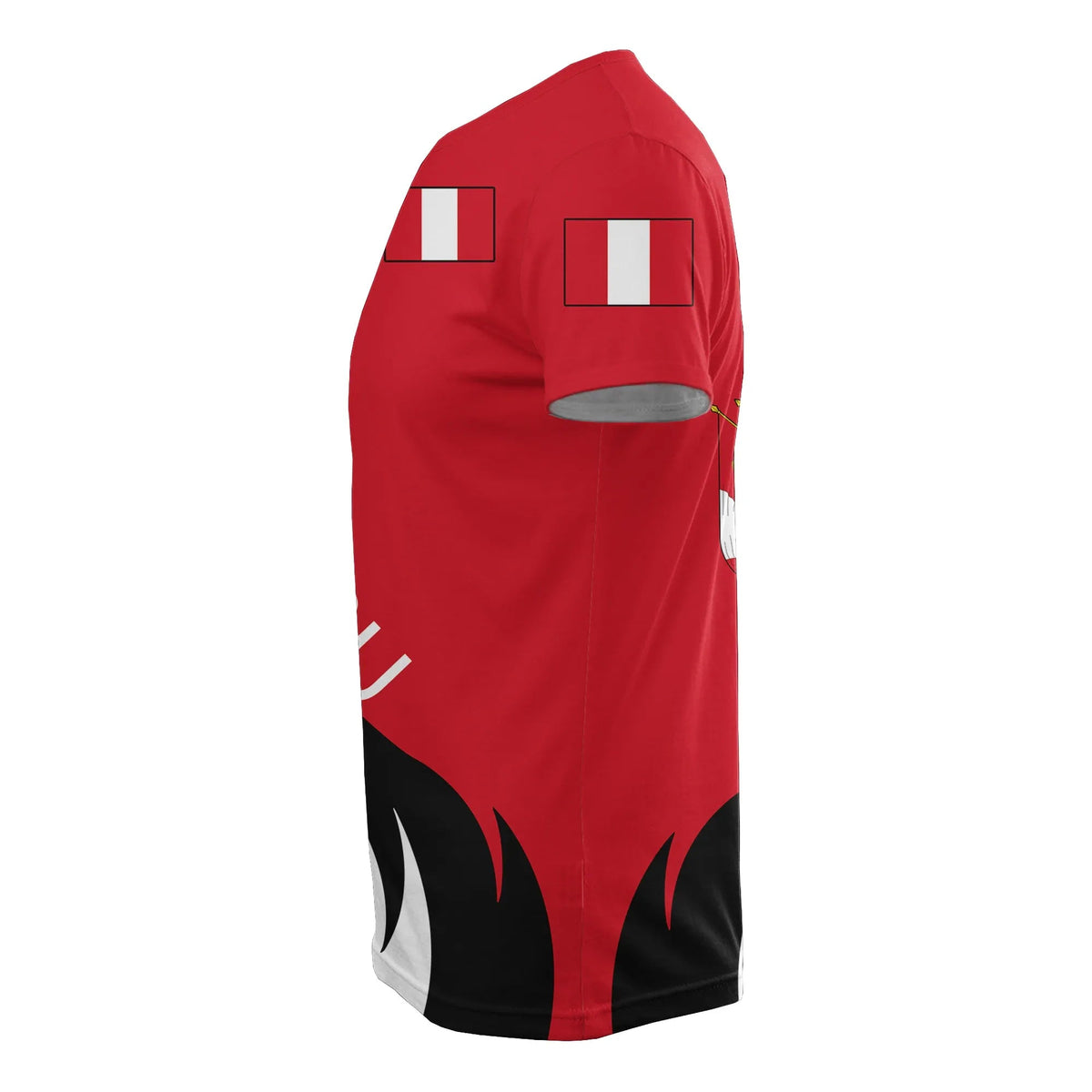 Peru T Shirt Coat Of Arms Fire Style RLT7 - Wonder Print Shop