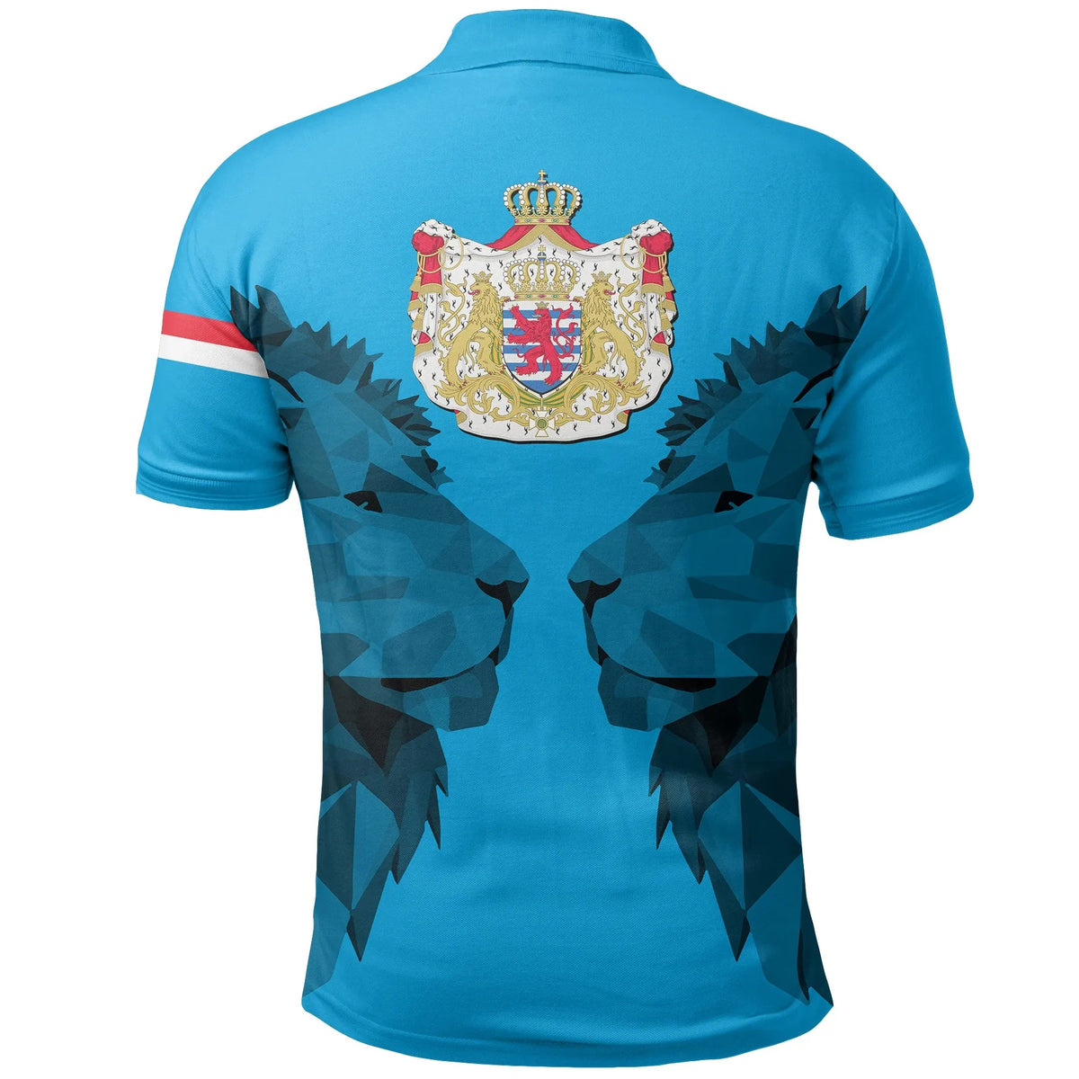 Luxembourg Polo T Shirt Double Lion RLT6 - Wonder Print Shop