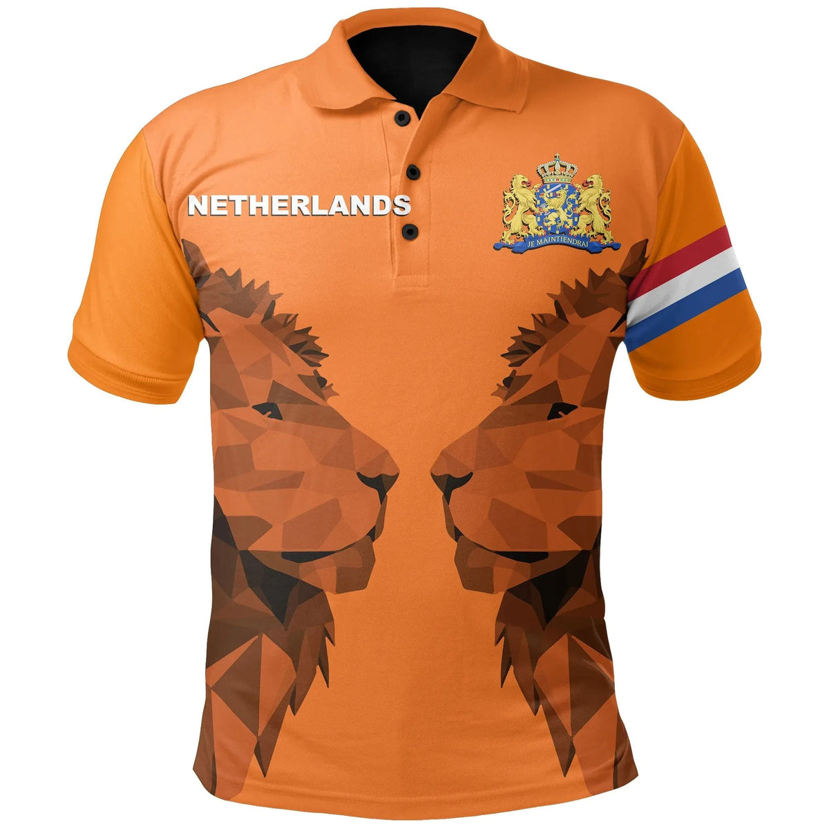 Netherlands Polo T shirt Double Lion RLT7 - Wonder Print Shop