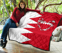 Bahrain Premium Quilt Flag Style RLT8 - Wonder Print Shop