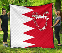 Bahrain Premium Quilt Flag Style RLT8 - Wonder Print Shop