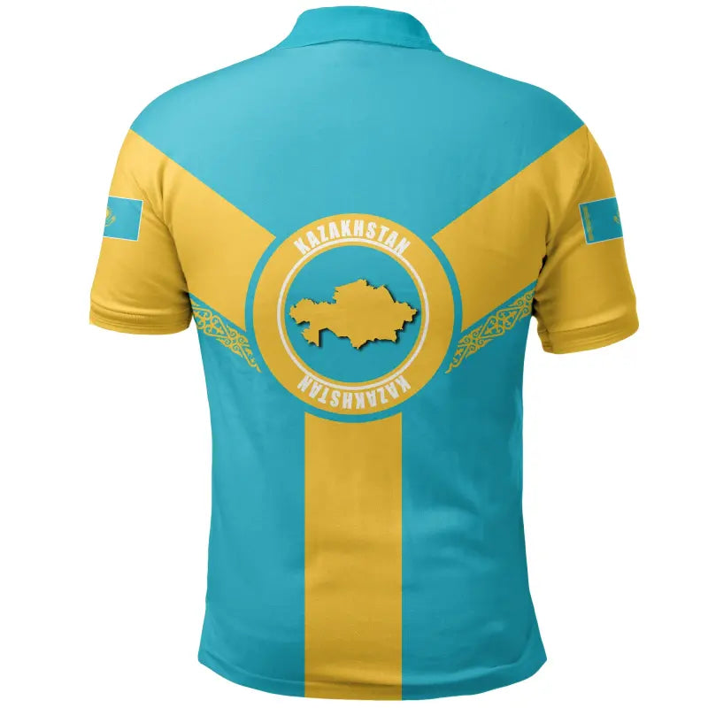 Kazakhstan Polo Shirt Rising RLT8 - Wonder Print Shop