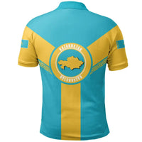 Kazakhstan Polo Shirt Rising RLT8 - Wonder Print Shop