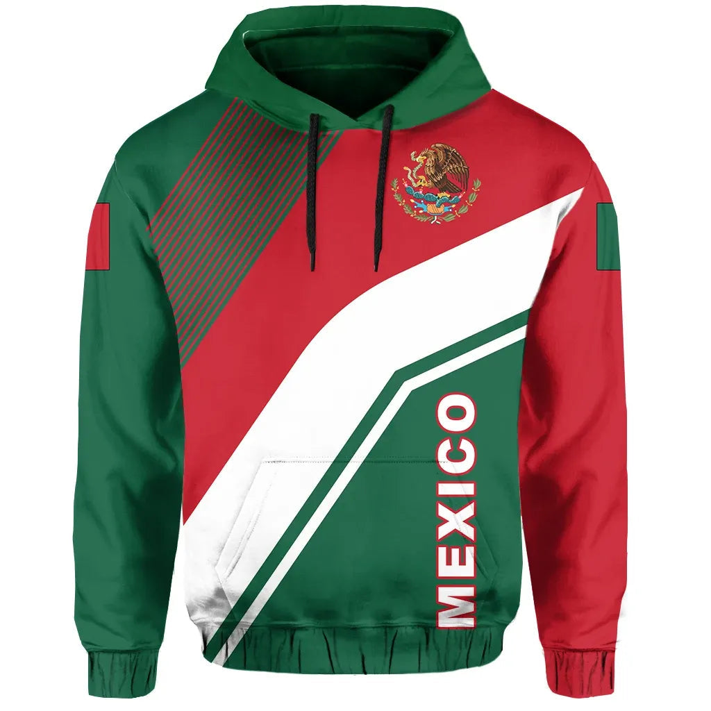 Mexico Flag Hoodie Rambo Style RLT13 - Wonder Print Shop